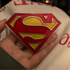 Vintage Superman Belt Buckle, TM and DC Comics Collectible (s12)